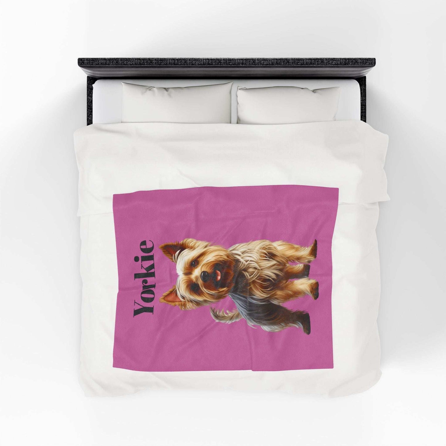 Yorkie Plush Blanket - Soft Velveteen Throw for Dog Lovers - Purrfect Pet Haven
