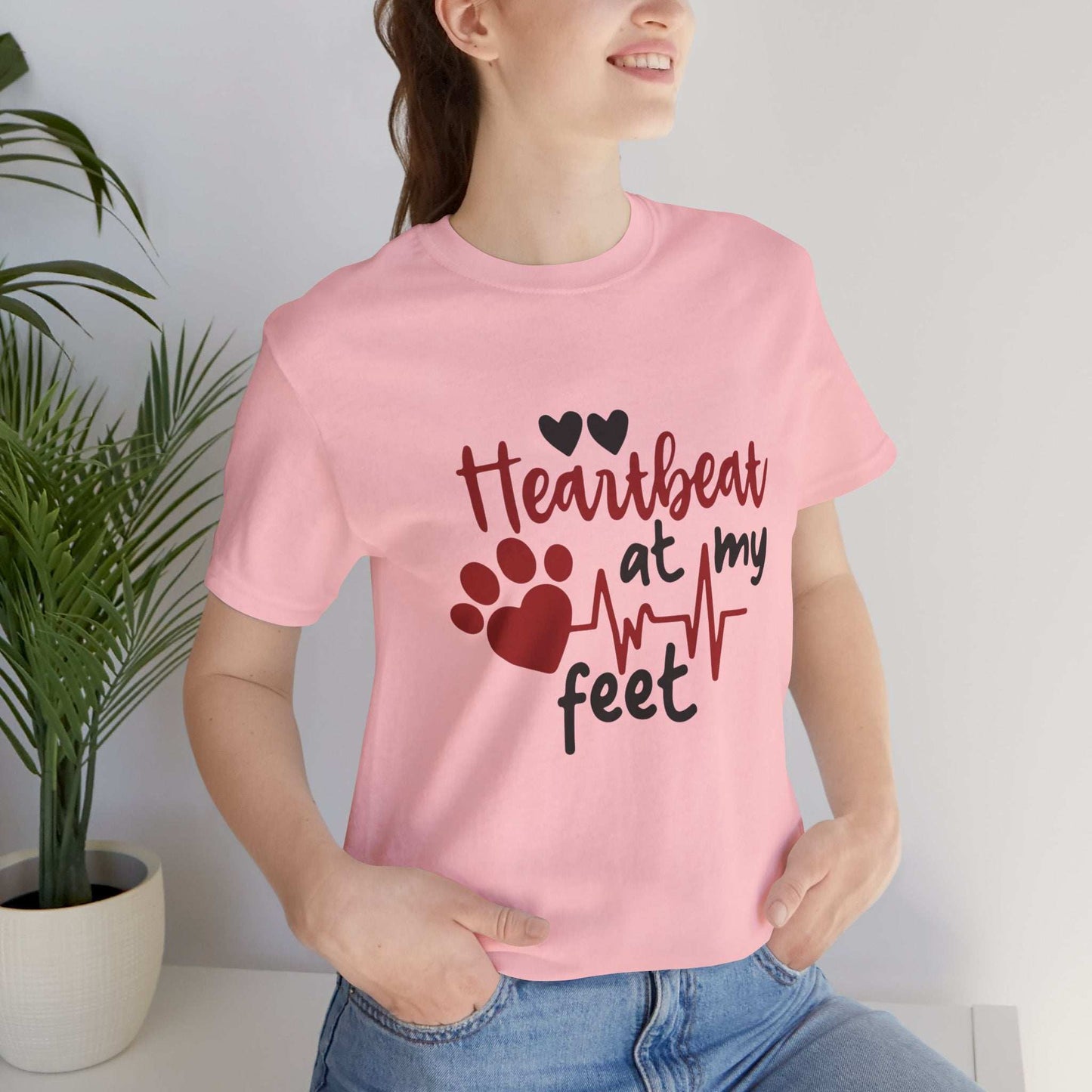 Heartbeat at my Feet - Unisex Tee - Purrfect Pet Haven