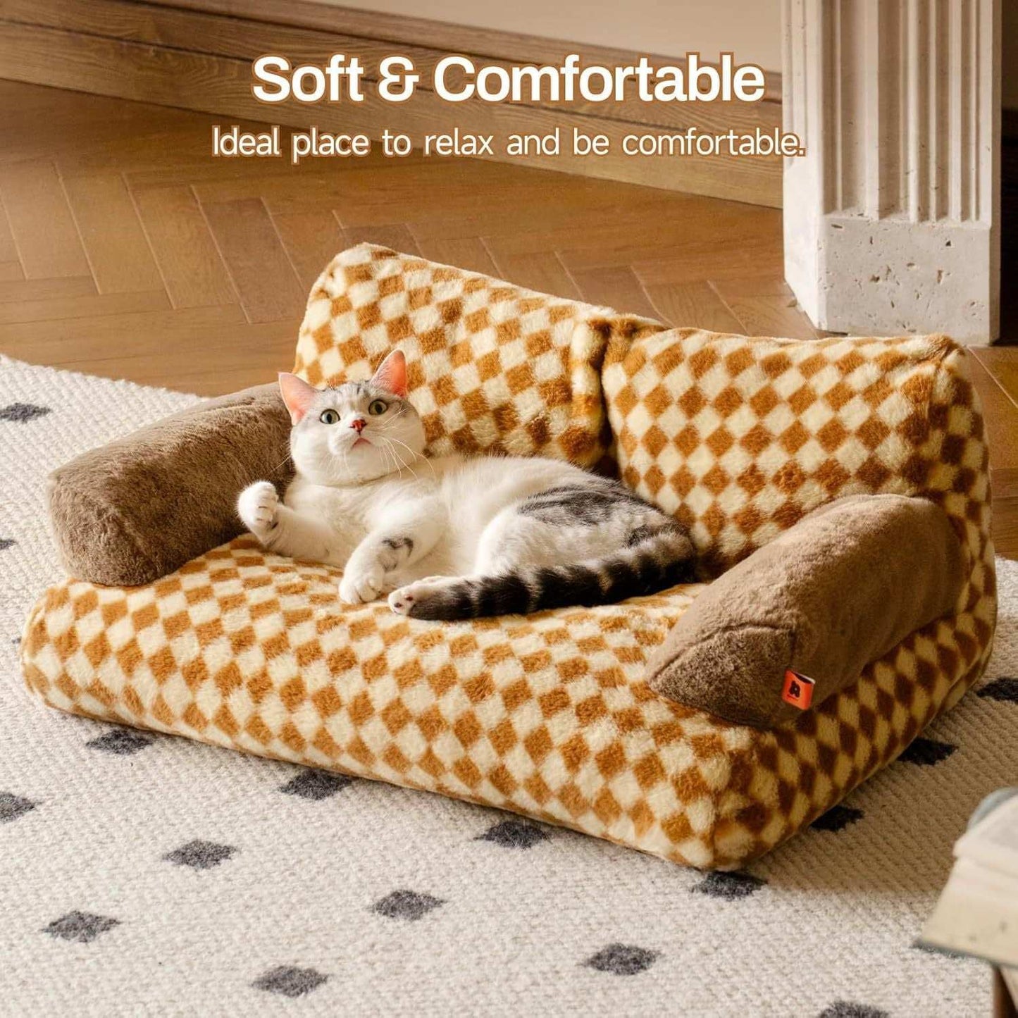 Washable Pet Bed - Fluffy Couch Small-Medium - Purrfect Pet Haven