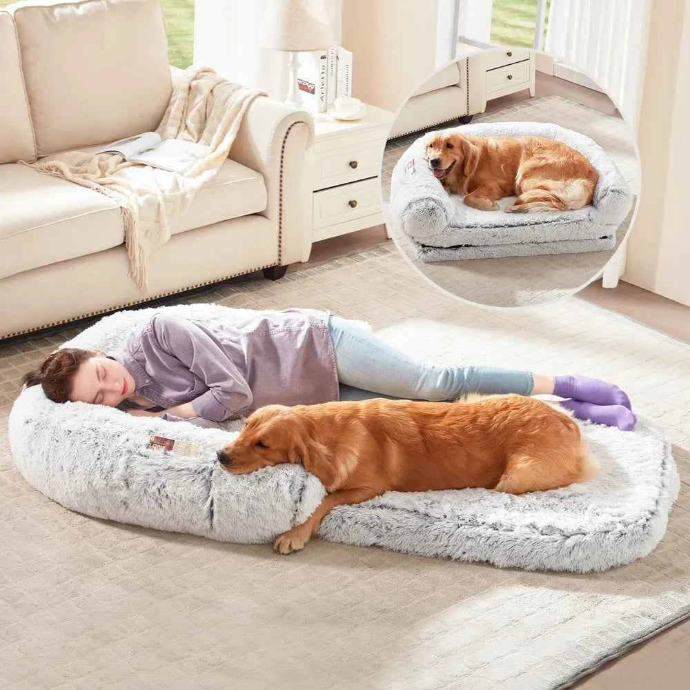 Human Dog Bed 71 X 43 X12 Dog Beds For Large Dogs Foldable Plush Washable Dog Bed For People Doze Off, Orthopedic Dog Beds For Humans Size Fits You And Pets