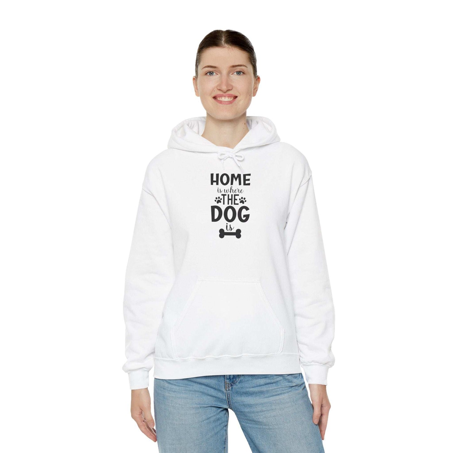 Home is Where the Dog Is Unisex Heavy Blend™ Hooded Sweatshirt | Purrfect Pet Haven