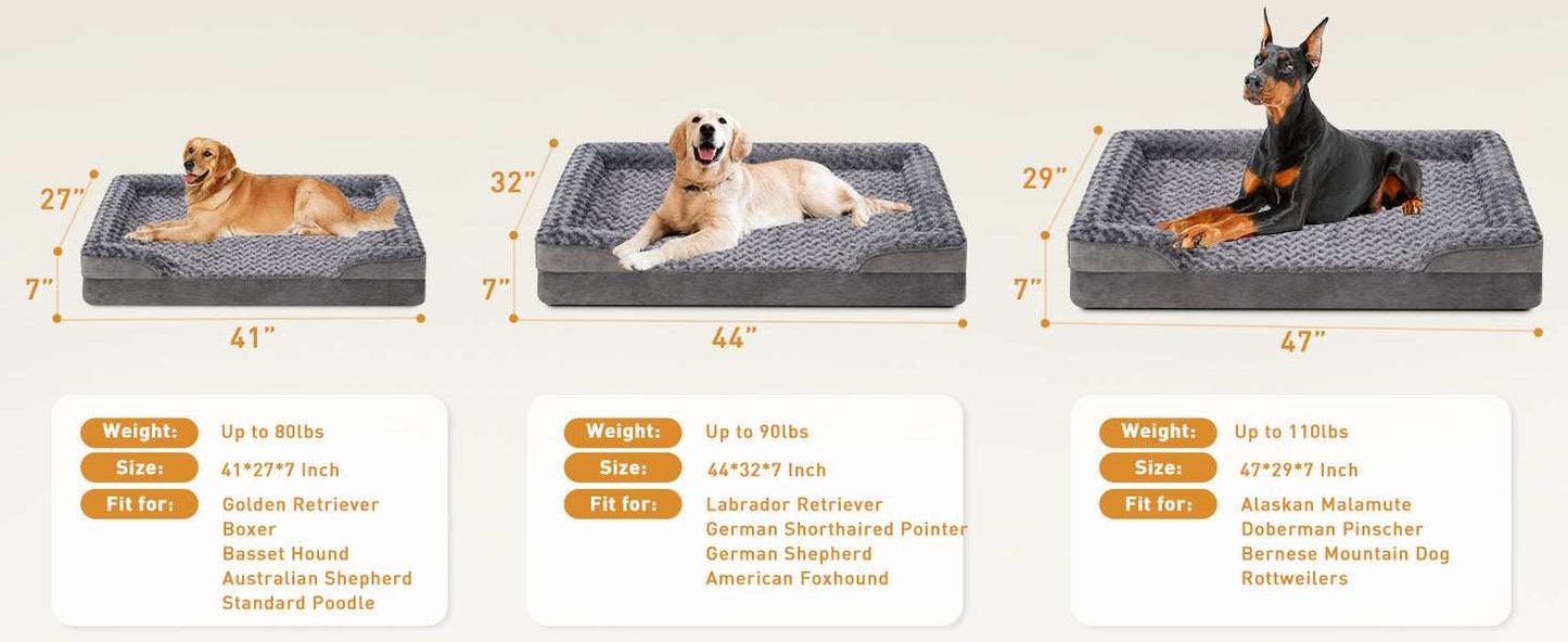 Chew Proof Orthopedic Dog Sofa - Washable Luxury Bed - Purrfect Pet Haven