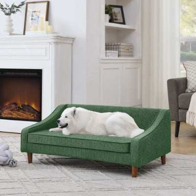 Elevated Dog Sofa Bed - Modern Armrest - Purrfect Pet Haven
