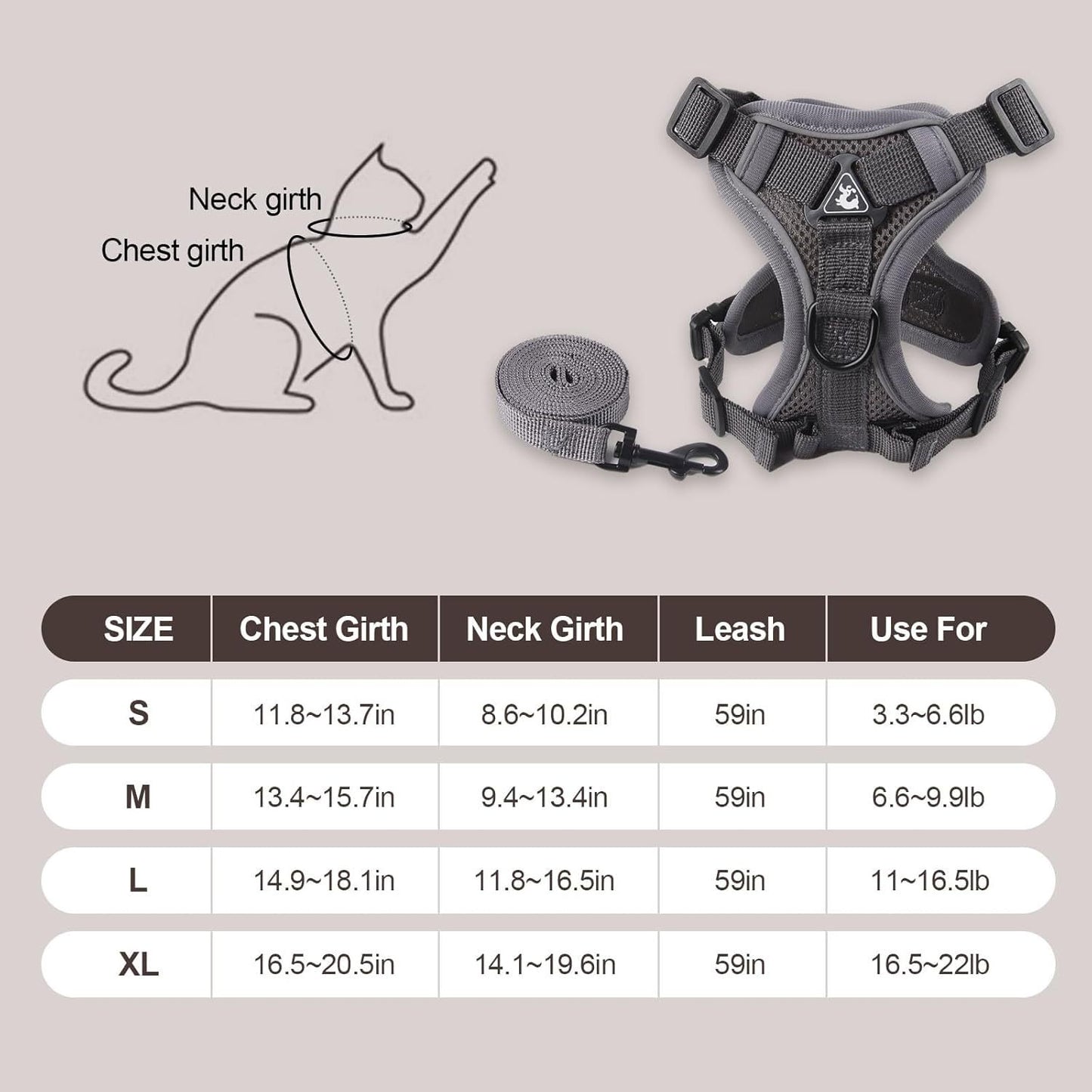 Anti-Escape Cat Harness - Breathable Mesh Leash Set - Purrfect Pet Haven