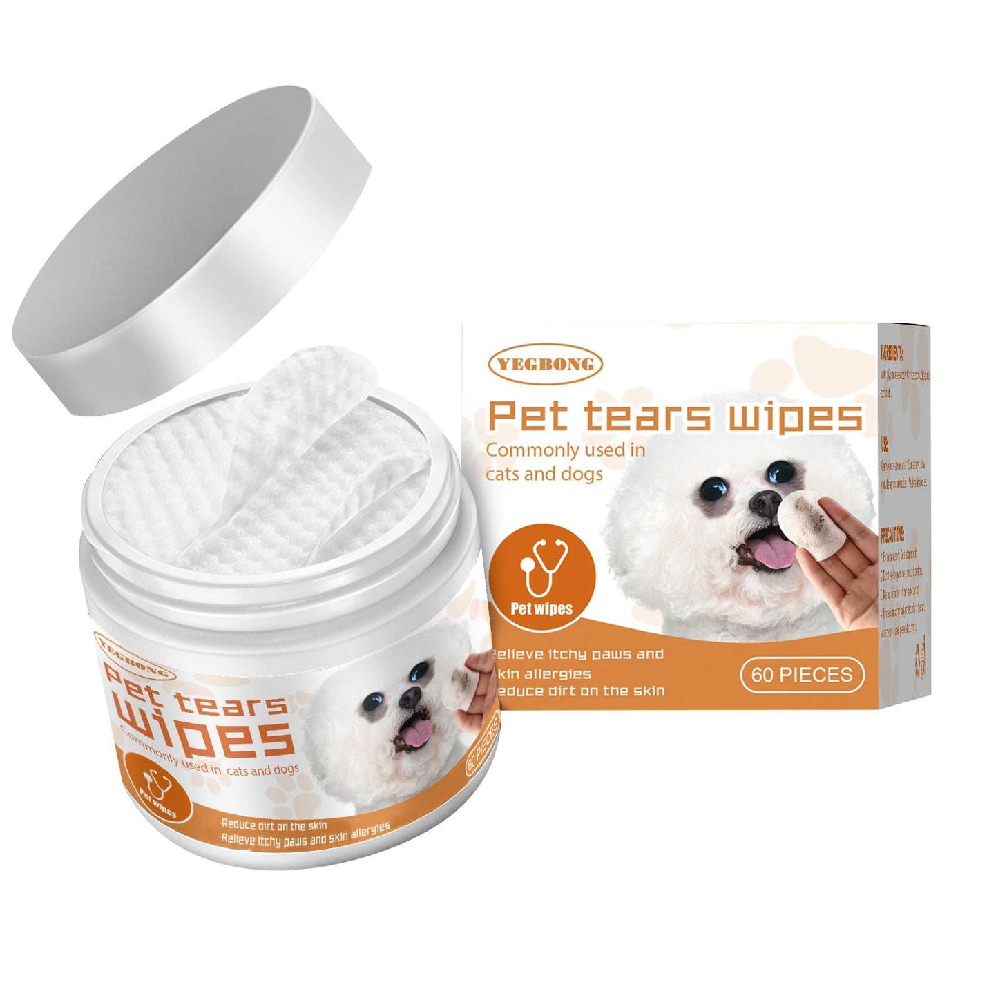 Dogs And Cats Remove Tear Stains, Clean The Eyes, Wipe Eye Droppings, And Remove Eye Dirt With Cotton Pads - Purrfect Pet Haven