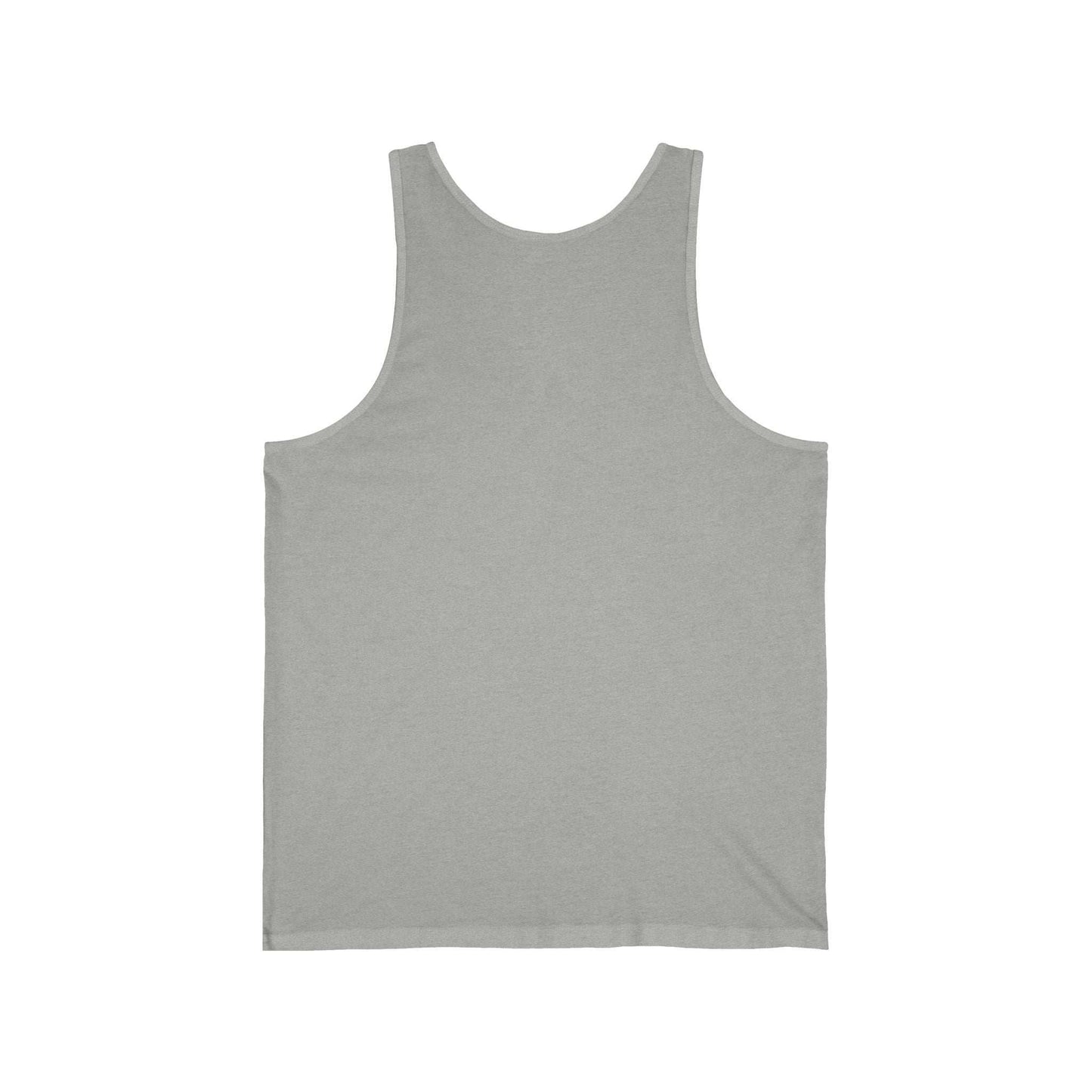 Gray tank top from Printify featuring Love Has Four Paws design, ideal for casual wear