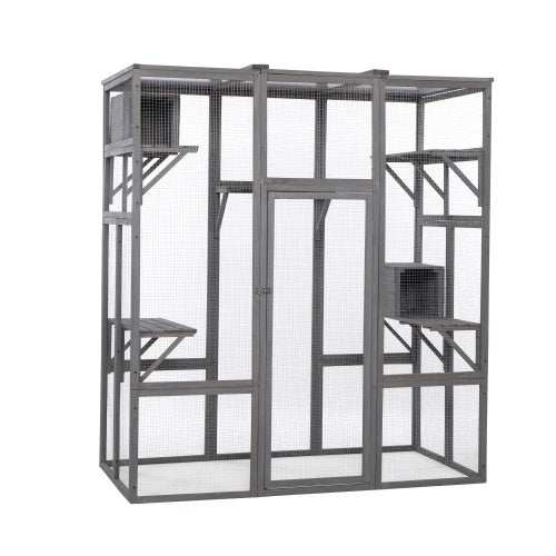 Large Multi-Level Outdoor Cat Enclosure Cage - Purrfect Pet Haven