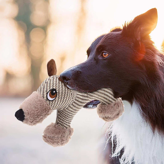 Large Plush Stuffed Animal Interactive Squeaky Dog Chew Toy