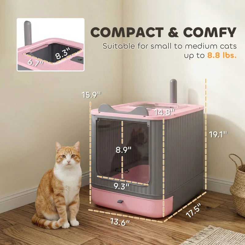 Cat Tree Condo with Sisal Post - Hanging Rope Toy Included