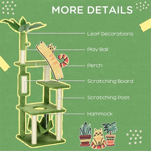 Cat Climbing Tower - 56" Multi-Level with Sisal Posts - Purrfect Pet Haven