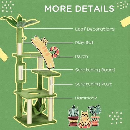 Cat Climbing Tower - 56" Multi-Level with Sisal Posts - Purrfect Pet Haven