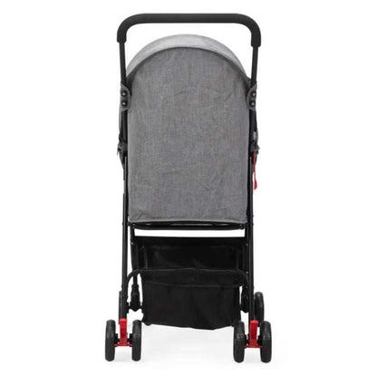 Foldable Pet Stroller, Small Dog Cat Stroller With Storage Basket For Small Puppies, Gray And Black - Purrfect Pet Haven