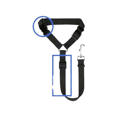 Adjustable Harness Solid Two-in-one Car BackSeat Pet Safety Belt Lead Leash - Purrfect Pet Haven