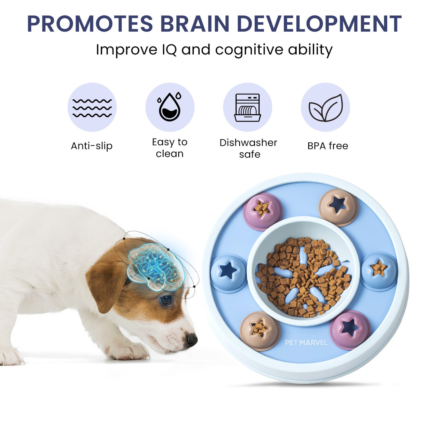 Interactive Puzzle Dog Toy - IQ Training Game Level 1-3 - Purrfect Pet Haven