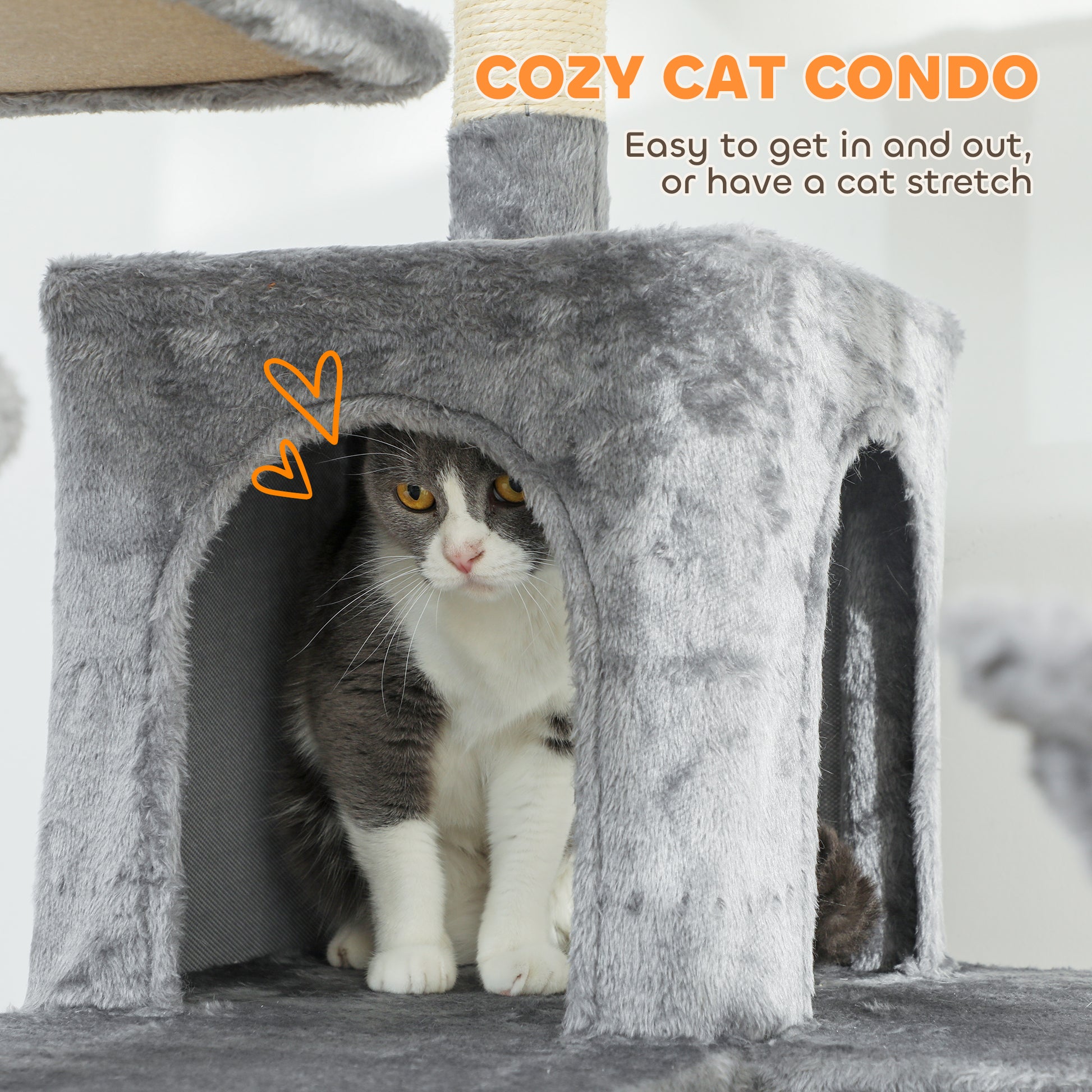 Multi-Level Cat Tower 69" - Cat Tree for Multiple Cats - Purrfect Pet Haven