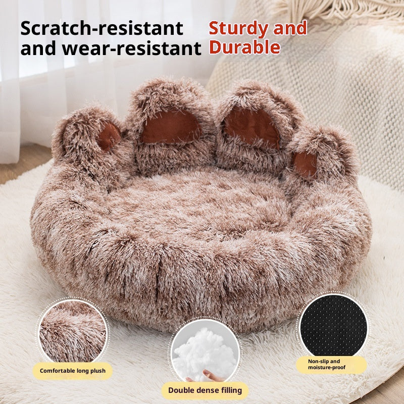 Pet Bed - Round Plush Thickened for Dogs & Cats - Purrfect Pet Haven