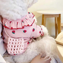 Summer Thin Lace Ruffle Strawberry Pet Cat Dog Clothes - Purrfect Pet Haven