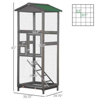 Wooden Bird Cage - Outdoor Aviary House