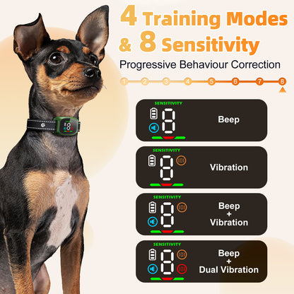 Dog Anti-Bark Collar - LED Display with 4 Modes
