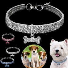 Crystal Bling Rhinestone Dog Collar for Small Medium Dogs Cats - Purrfect Pet Haven