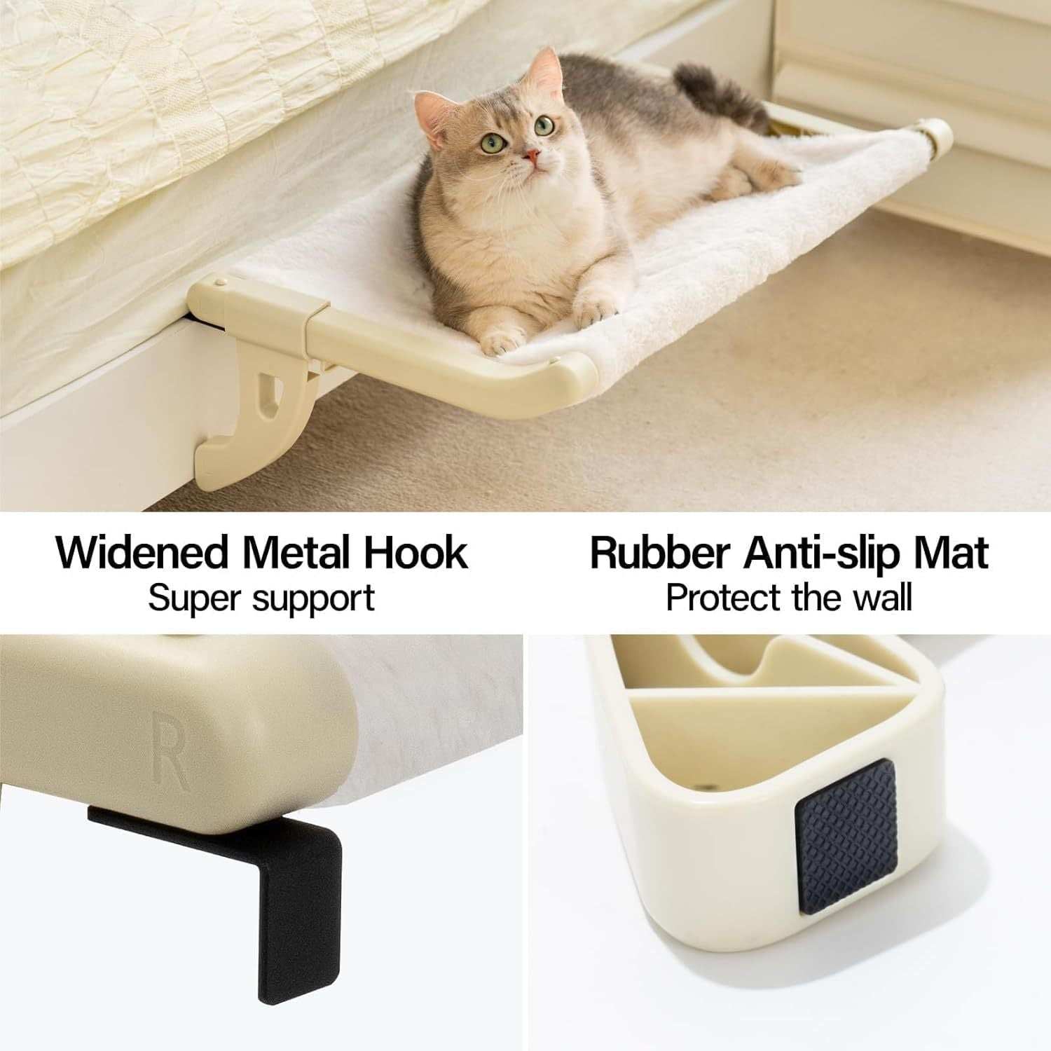 Adjustable Cat Window Perch With One-Step Sliding Clamp - Purrfect Pet Haven