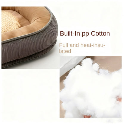 Washable Pet Bed All Season Multi-Size - Soft Bolster Mat