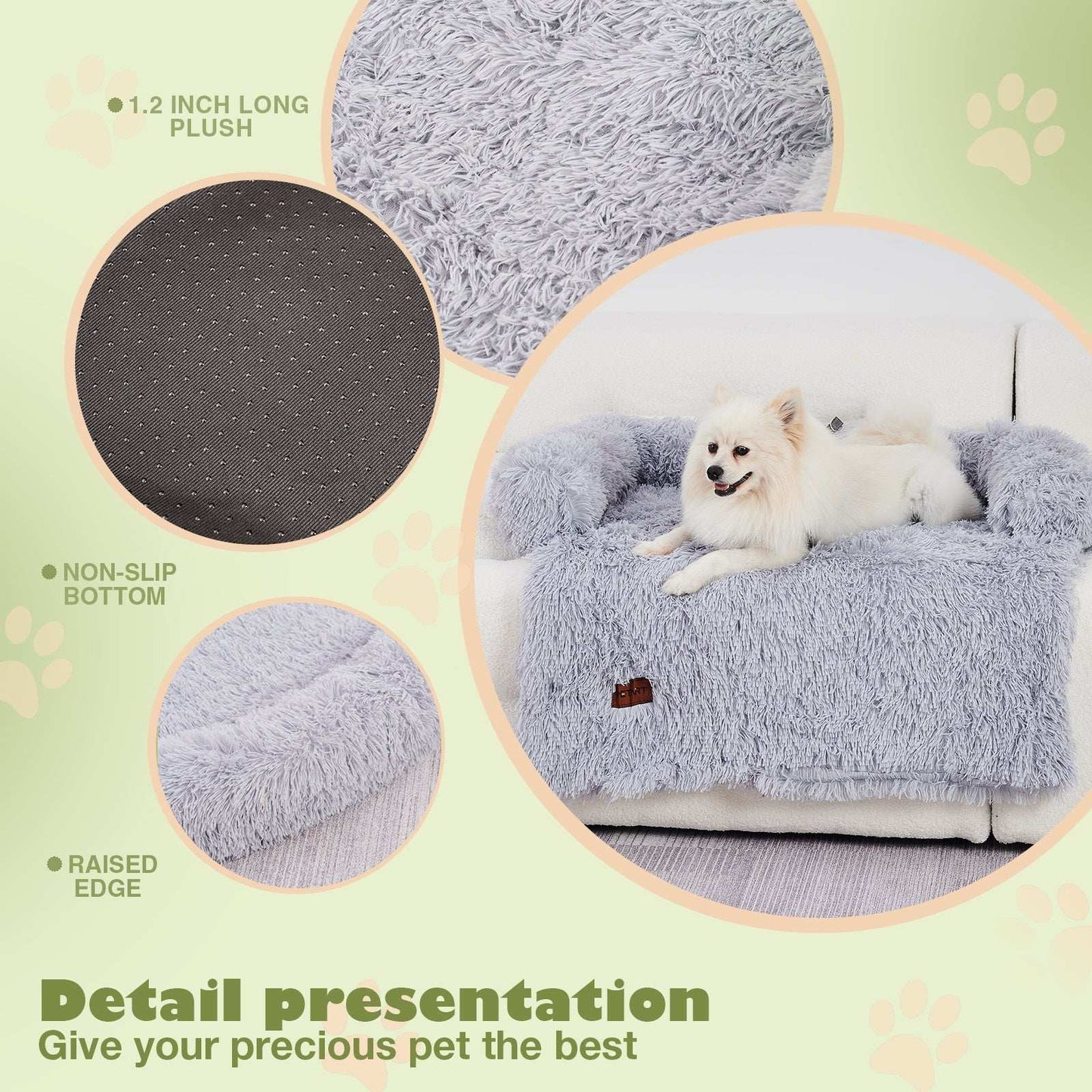 Dog Couch Bed Mat - Fluffy with Blanket - Purrfect Pet Haven