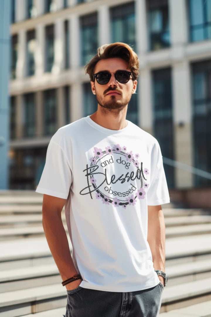 Blessed Dog Obsessed T-Shirt - Proud Dog Parent Lifestyle - Purrfect Pet Haven