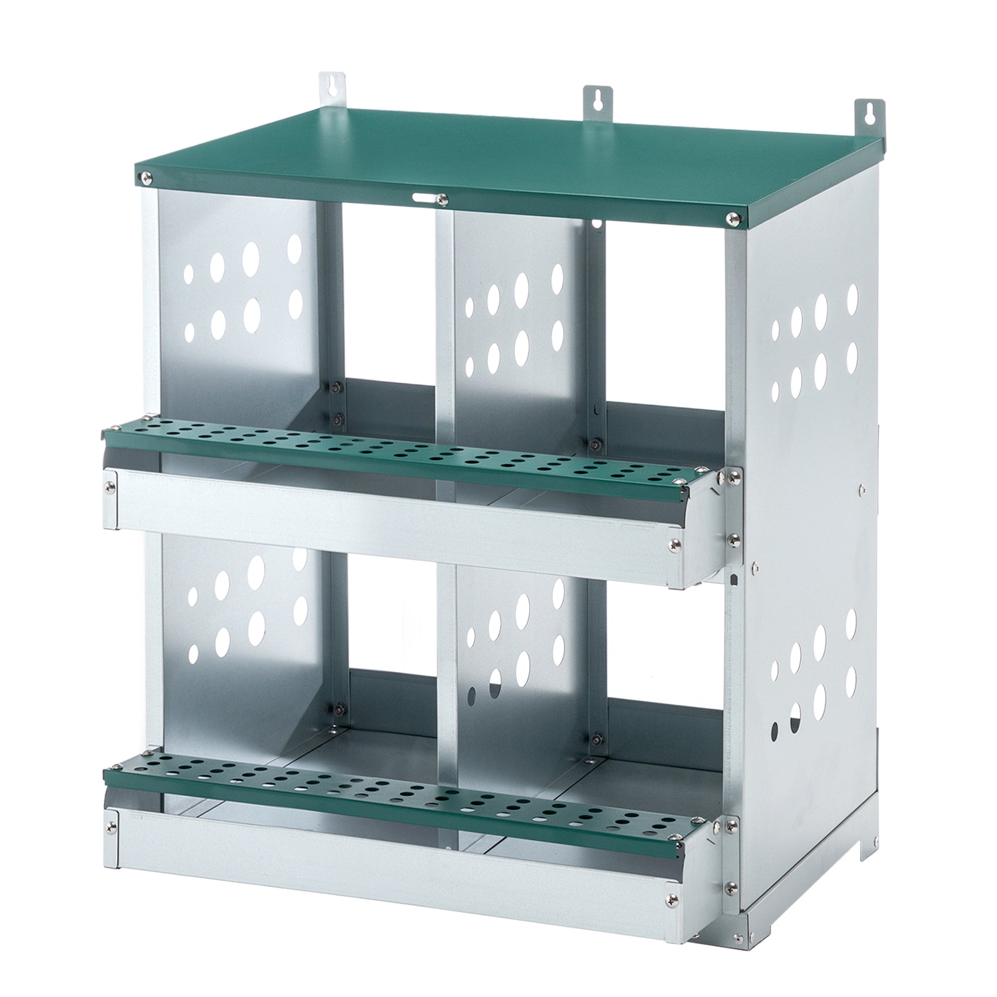 4-Compartment Metal Chicken Nesting Box - Wall Mount - Purrfect Pet Haven