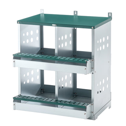 4-Compartment Metal Chicken Nesting Box - Wall Mount - Purrfect Pet Haven