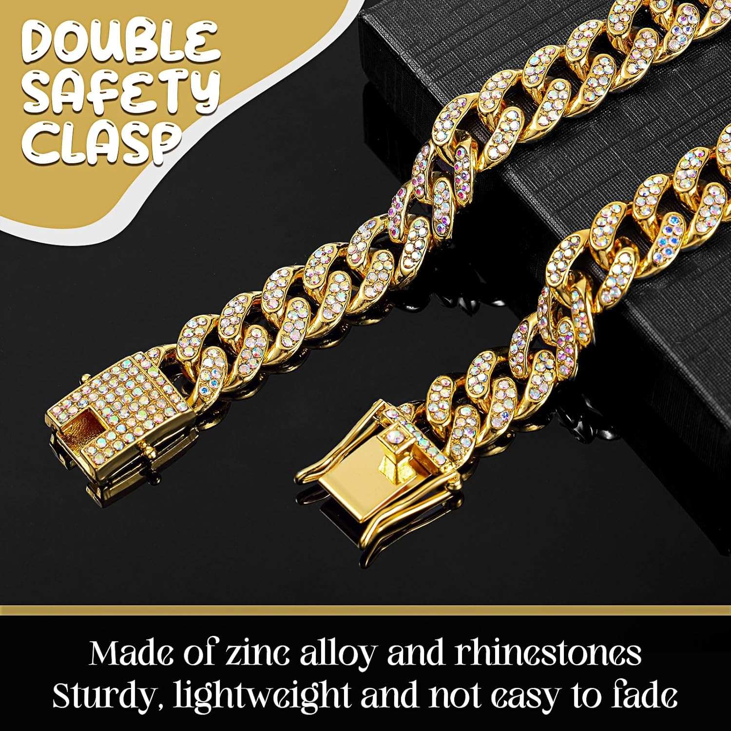 Dog & Cat Metal Chain Crystal Collar Necklace Pet Jewelry - Accessories For Small Medium Large Dogs & Cats - Purrfect Pet Haven