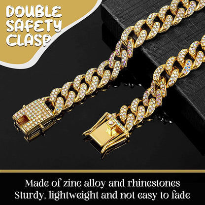 Dog & Cat Metal Chain Crystal Collar Necklace Pet Jewelry - Accessories For Small Medium Large Dogs & Cats - Purrfect Pet Haven