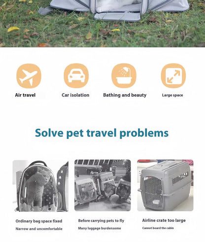 Portable Pet Carrier for Cats and Small Dogs - Breathable Travel Backpack - Purrfect Pet Haven