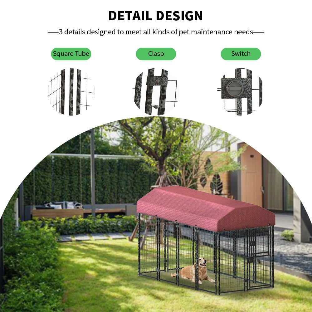 12 Piece Square Tube Wire Running Cage - Black Single Door Playpen - Purrfect Pet Haven