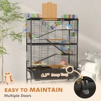 Hamster Cage 5 Tier - Large Rolling Habitat with Tubes - Purrfect Pet Haven