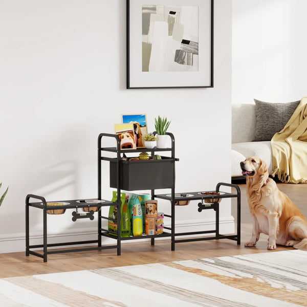 Dog Bowls with Storage - Pet Feeding Station & Container - Purrfect Pet Haven