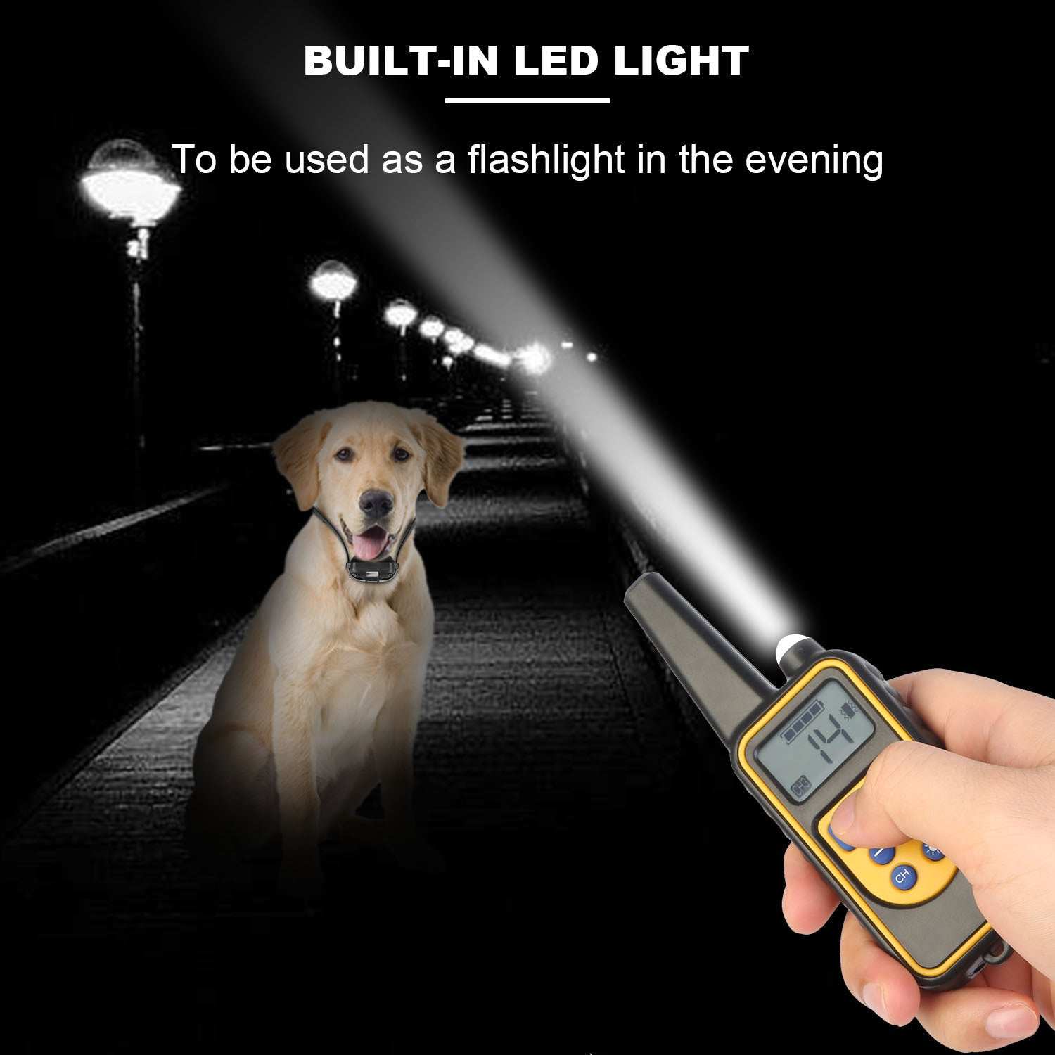 Dog Training Collar With Remote IP67 Waterproof Pet Trainer 300mAh Rechargeable 875 Yard Remote Control 4 Modes Adjustable Level - Purrfect Pet Haven