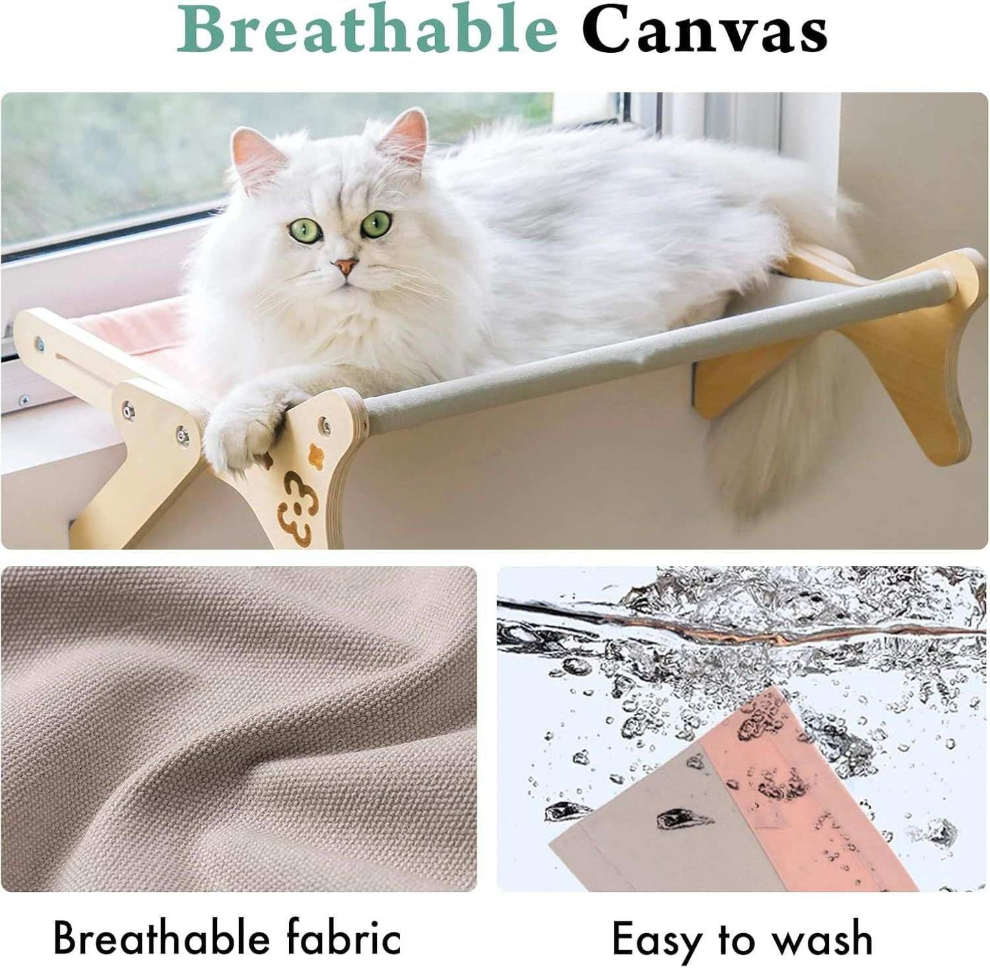 Cat Window Perch & Hammock - Adjustable 2-in-1 Sunbathing Seat For Indoor Cats - Purrfect Pet Haven