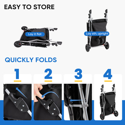 Pet Stroller - Foldable for Small Dogs & Cats - Purrfect Pet Haven
