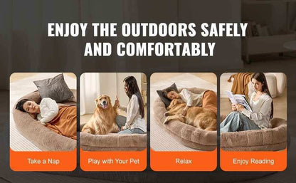 Giant Human Dog Bed - 72" Washable for Adults & Large Dogs - Purrfect Pet Haven
