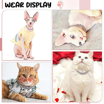 Dog & Cat Metal Chain Crystal Collar Necklace Pet Jewelry - Accessories For Small Medium Large Dogs & Cats - Purrfect Pet Haven