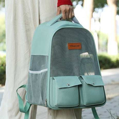 Pastel Color Breathable Large Capacity Foldable Pet Bag Backpack - Purrfect Pet Haven