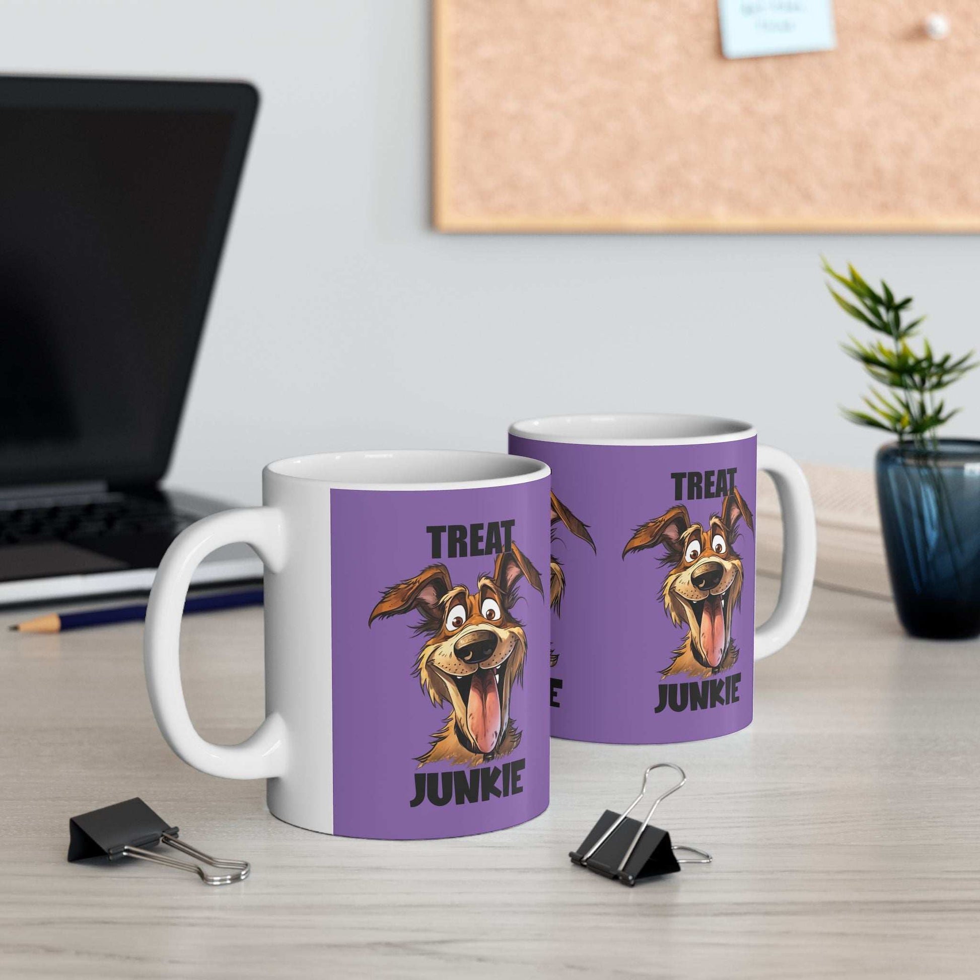 Funny Dog Lover Mug - 'Treat Junkie' - Perfect Gift for Pet Owners - Purrfect Pet Haven