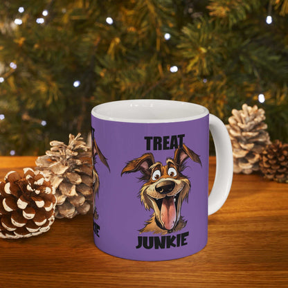 Funny Dog Lover Mug - 'Treat Junkie' - Perfect Gift for Pet Owners - Purrfect Pet Haven
