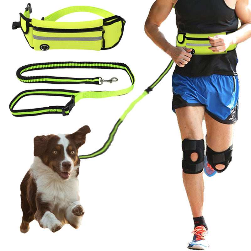 Waterproof Reflective Sports Running Pet Waist Bag with Traction Rope Leash - Purrfect Pet Haven
