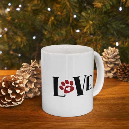 Love Ceramic Mug - 11oz & 15oz - Perfect Gift for All Dog Lovers - Purrfect Pet Haven