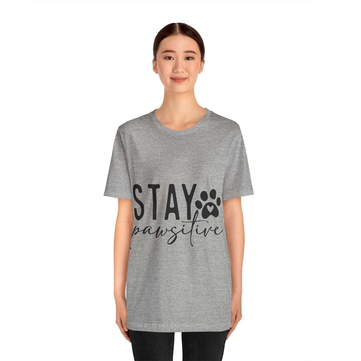 Stay Pawsitive Unisex Tee - Purrfect Pet Haven