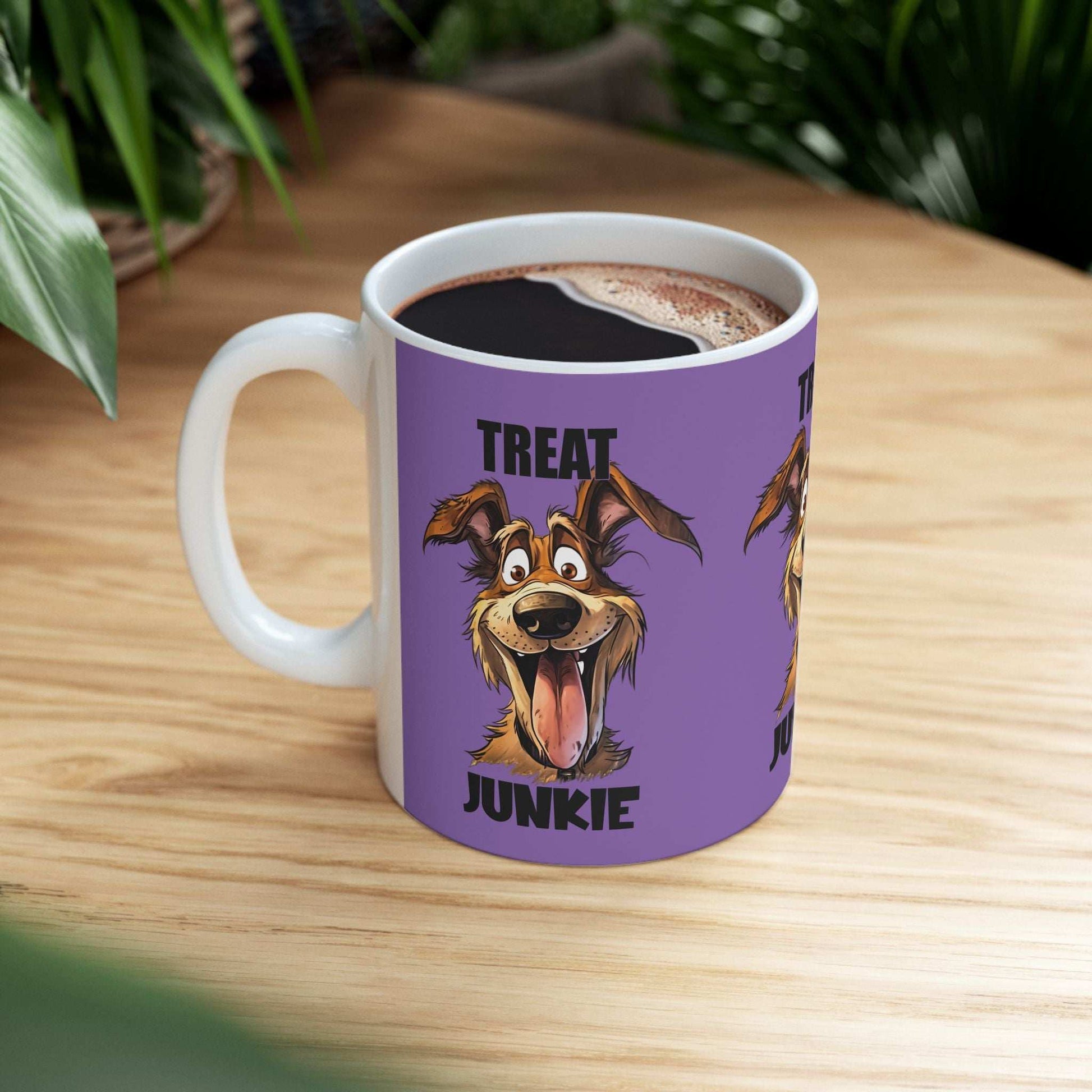 Funny Dog Lover Mug - 'Treat Junkie' - Perfect Gift for Pet Owners - Purrfect Pet Haven