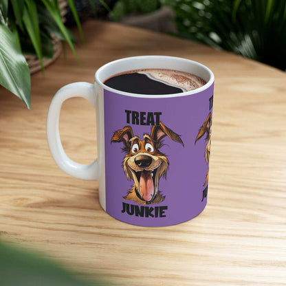 Funny Dog Lover Mug - 'Treat Junkie' - Perfect Gift for Pet Owners - Purrfect Pet Haven