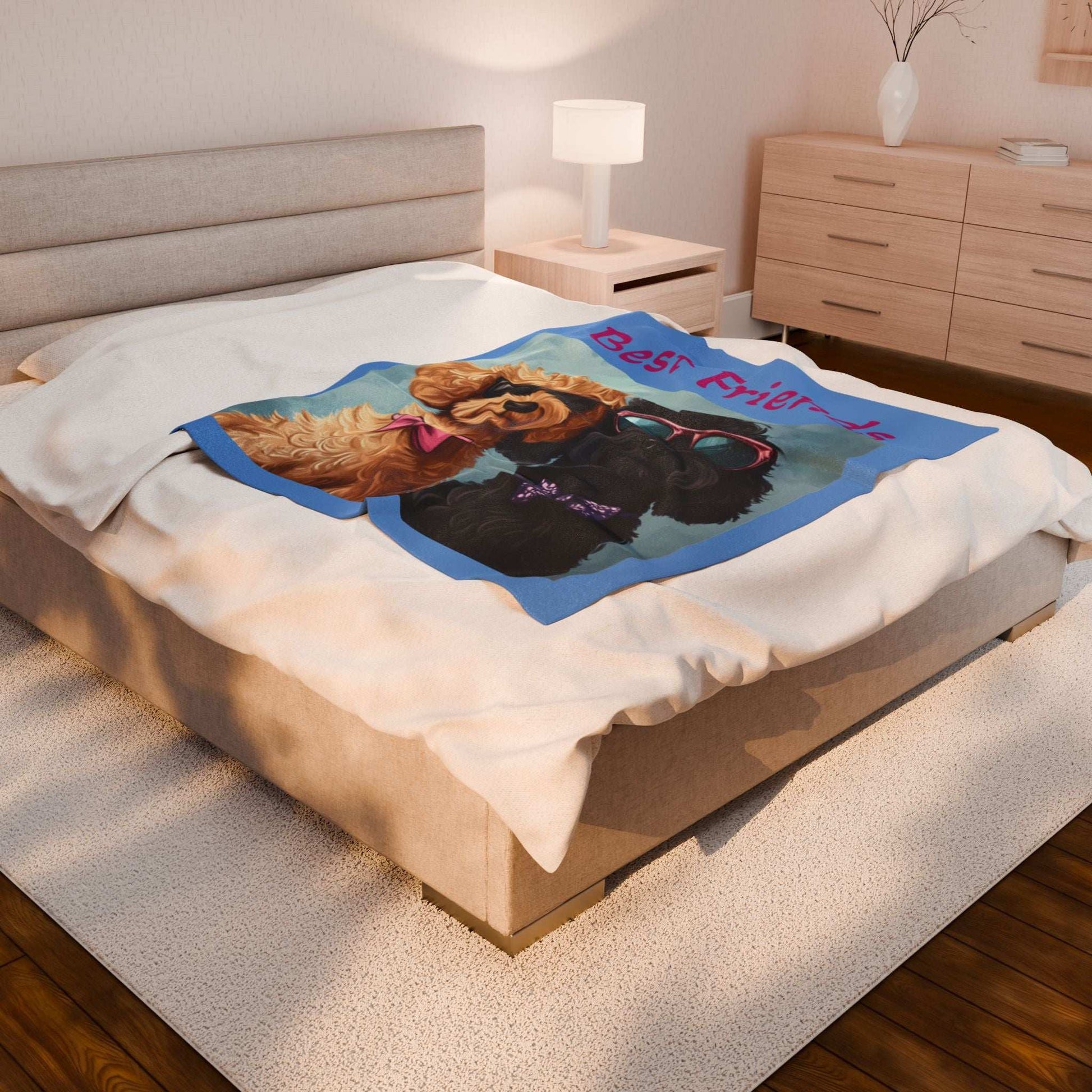 Funny Dog Lovers Velveteen Plush Blanket - Perfect for Cozy Nights and Gifts - Purrfect Pet Haven